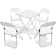 Conjunto Mesa c/4 Cadeiras Asia - Branco - Metalmix