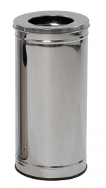 Cód.: C32 - Lixeira em Aço Inox com Aro Inox  24x50cm