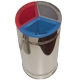 Lixeira Mix Redonda 30L Inox com 3 Recipientes de 10L 