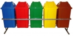 Conjunto para Coleta com 5 Cestos 60L Quadrado